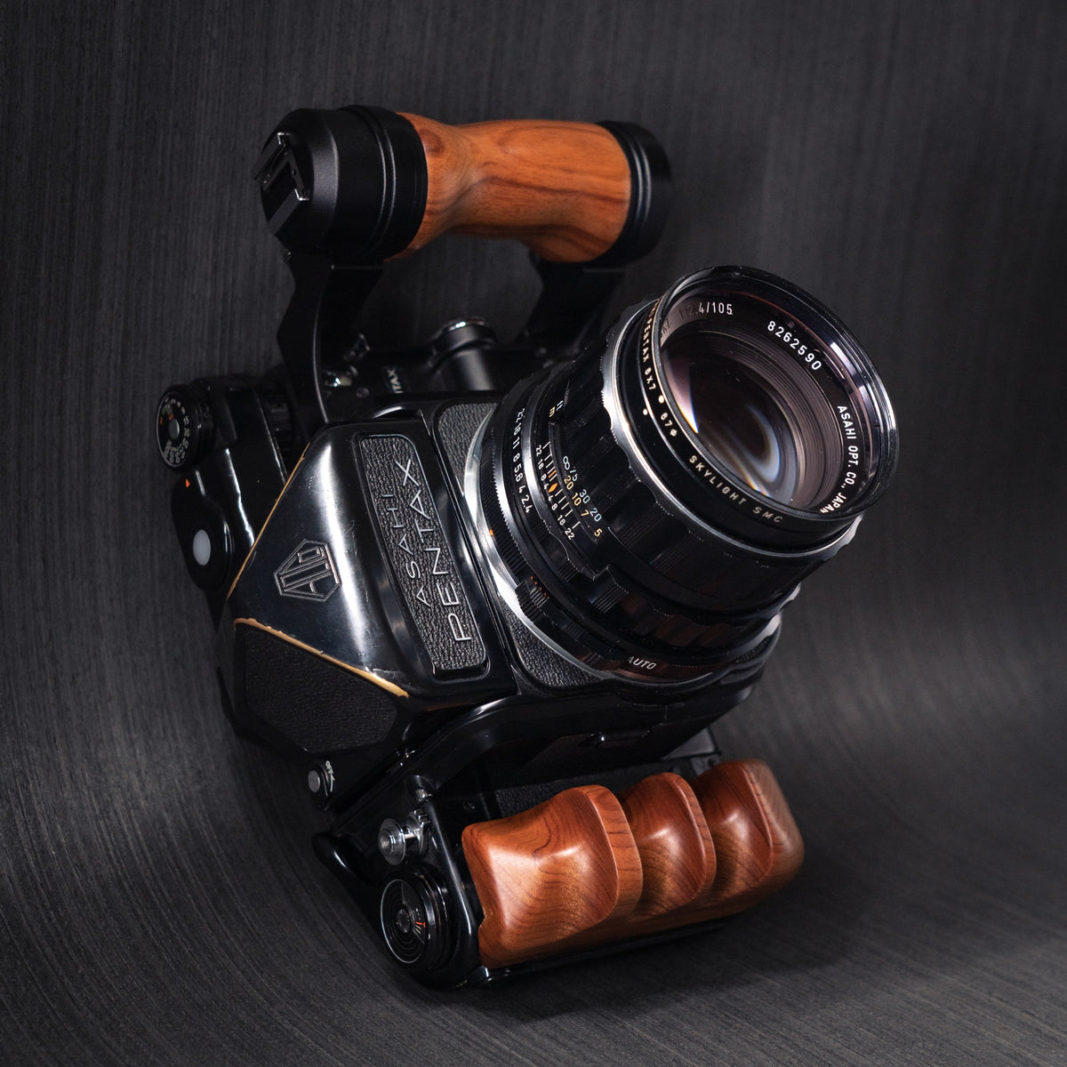 Wood Left + Right Handle Set for PENTAX 67 6x7
