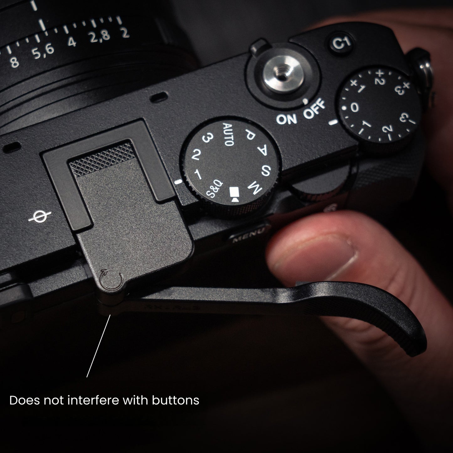 Black Aluminum Thumb Grip for SONY RX1r3