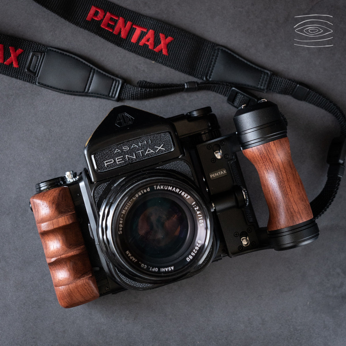 Wood Left + Right Handle Set for PENTAX 67 6x7