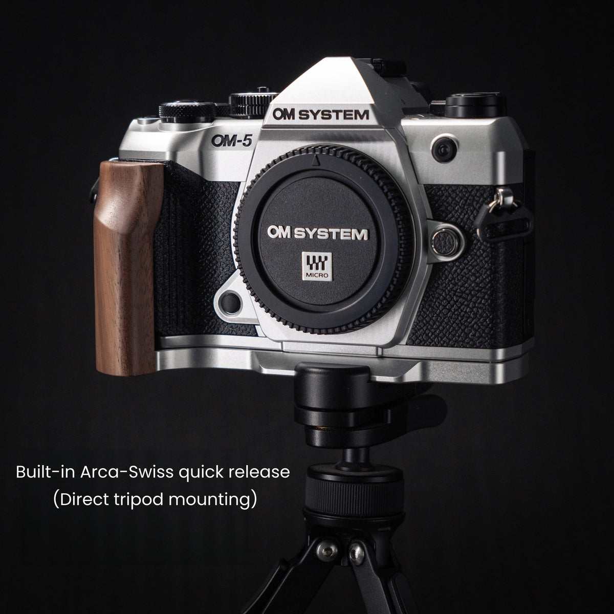 Wood Grip for OM System OM-5 II