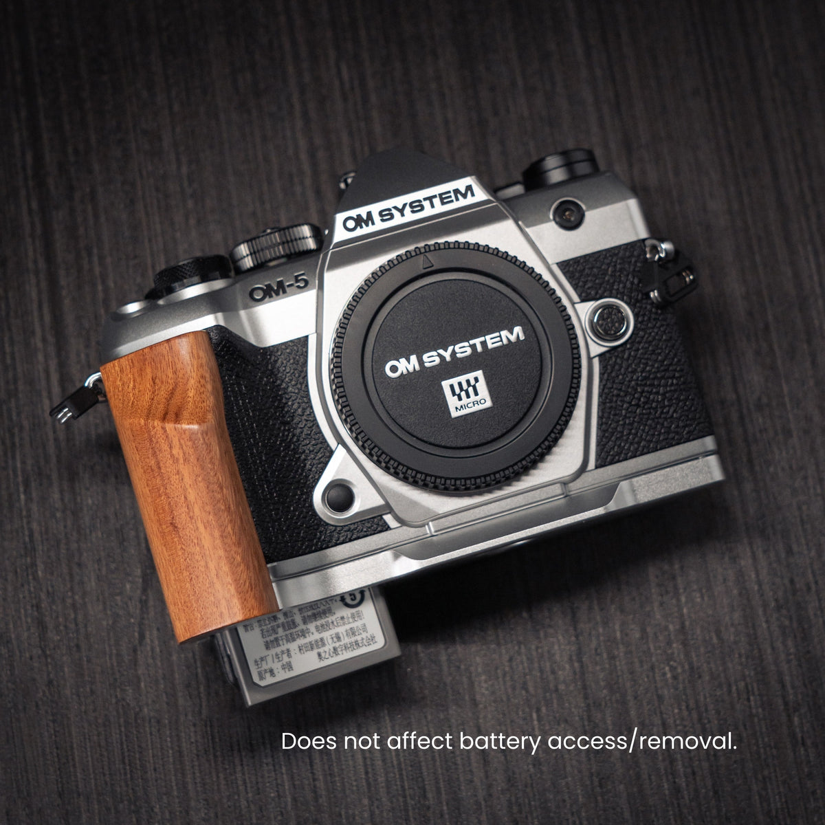 Wood Grip for OM System OM-5 II