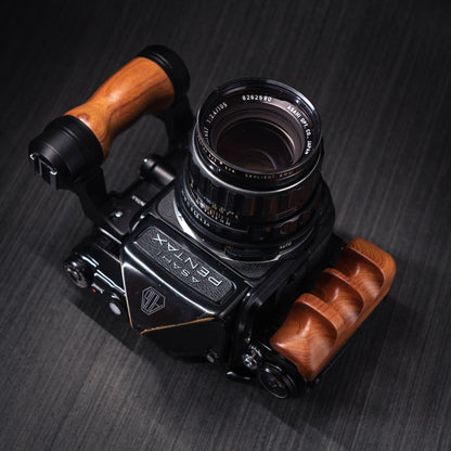 Wood Left + Right Handle Set for PENTAX 67 6x7