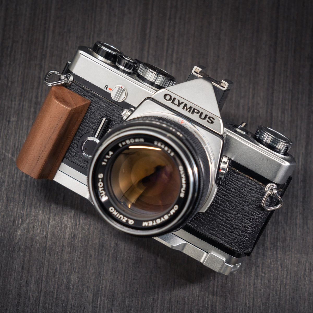 Wood Grip for Olympus OM Film Camera