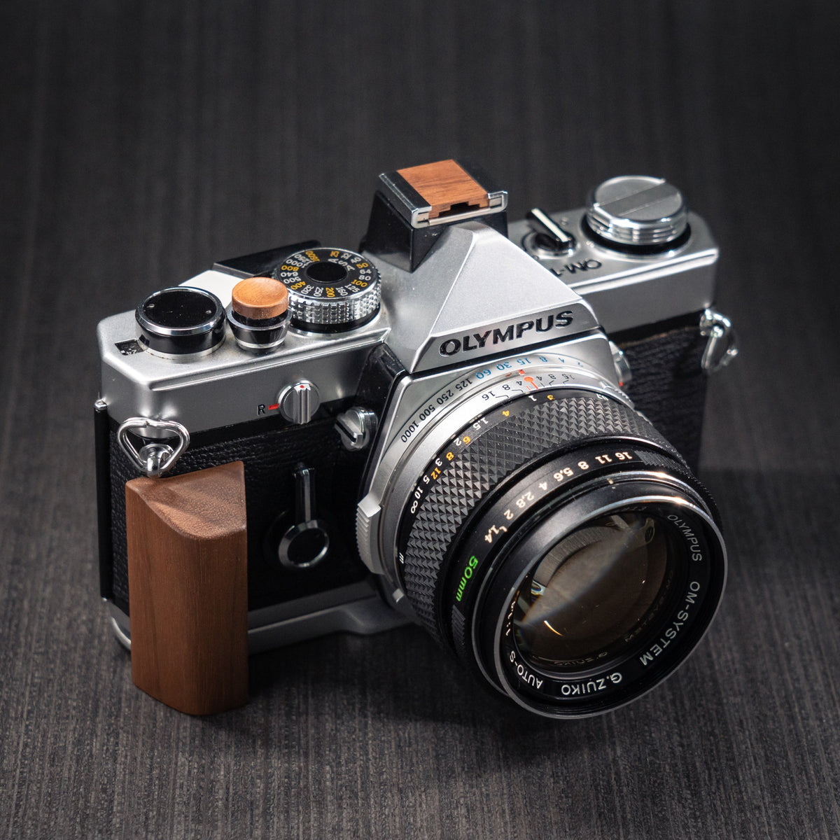 Wood Grip for Olympus OM Film Camera