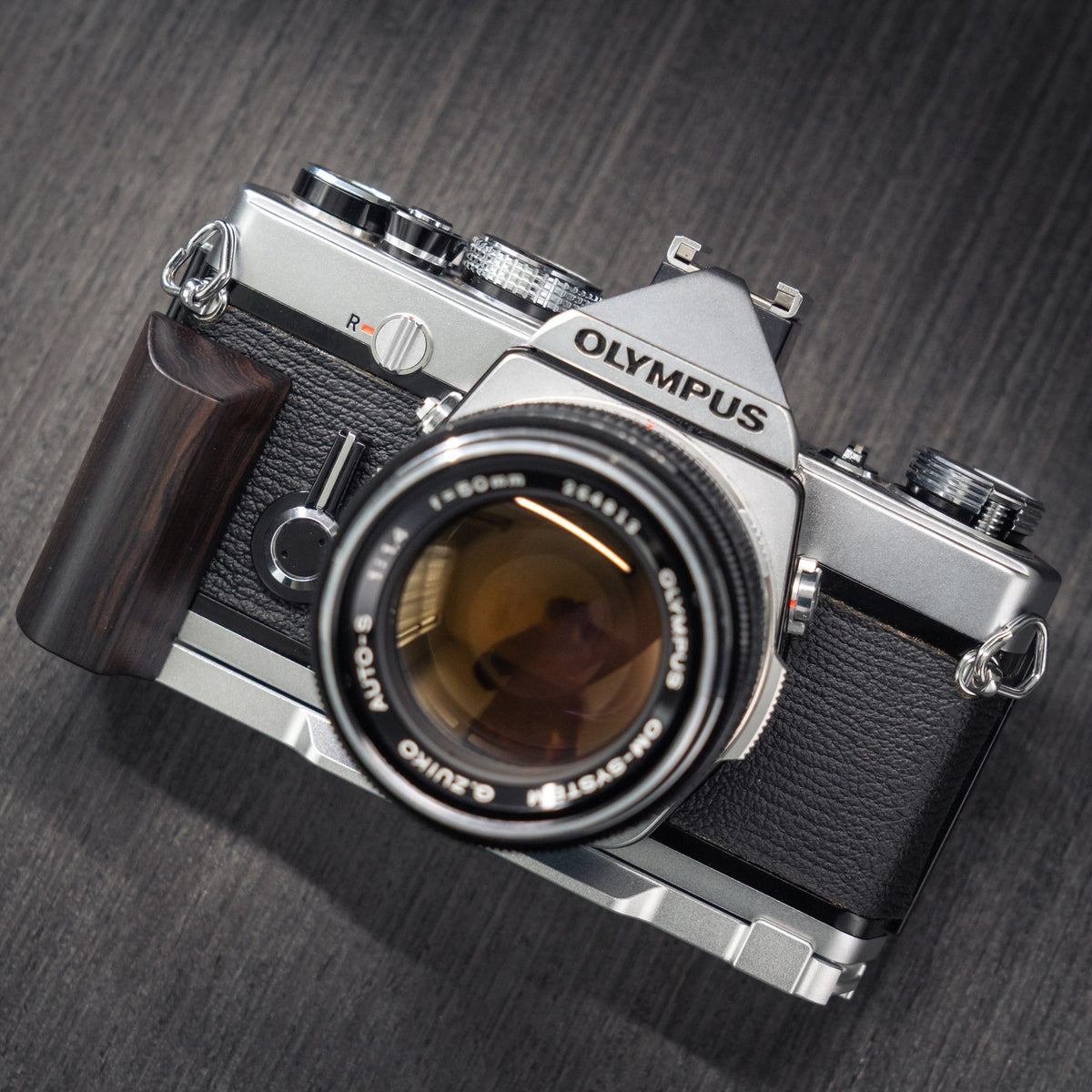 Wood Grip for Olympus OM Film Camera