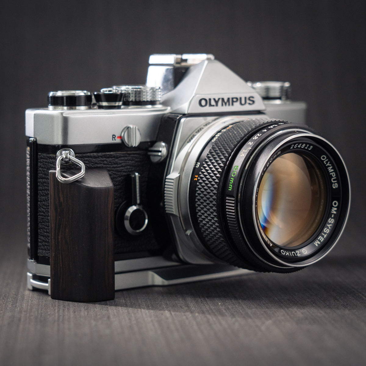 Wood Grip for Olympus OM Film Camera