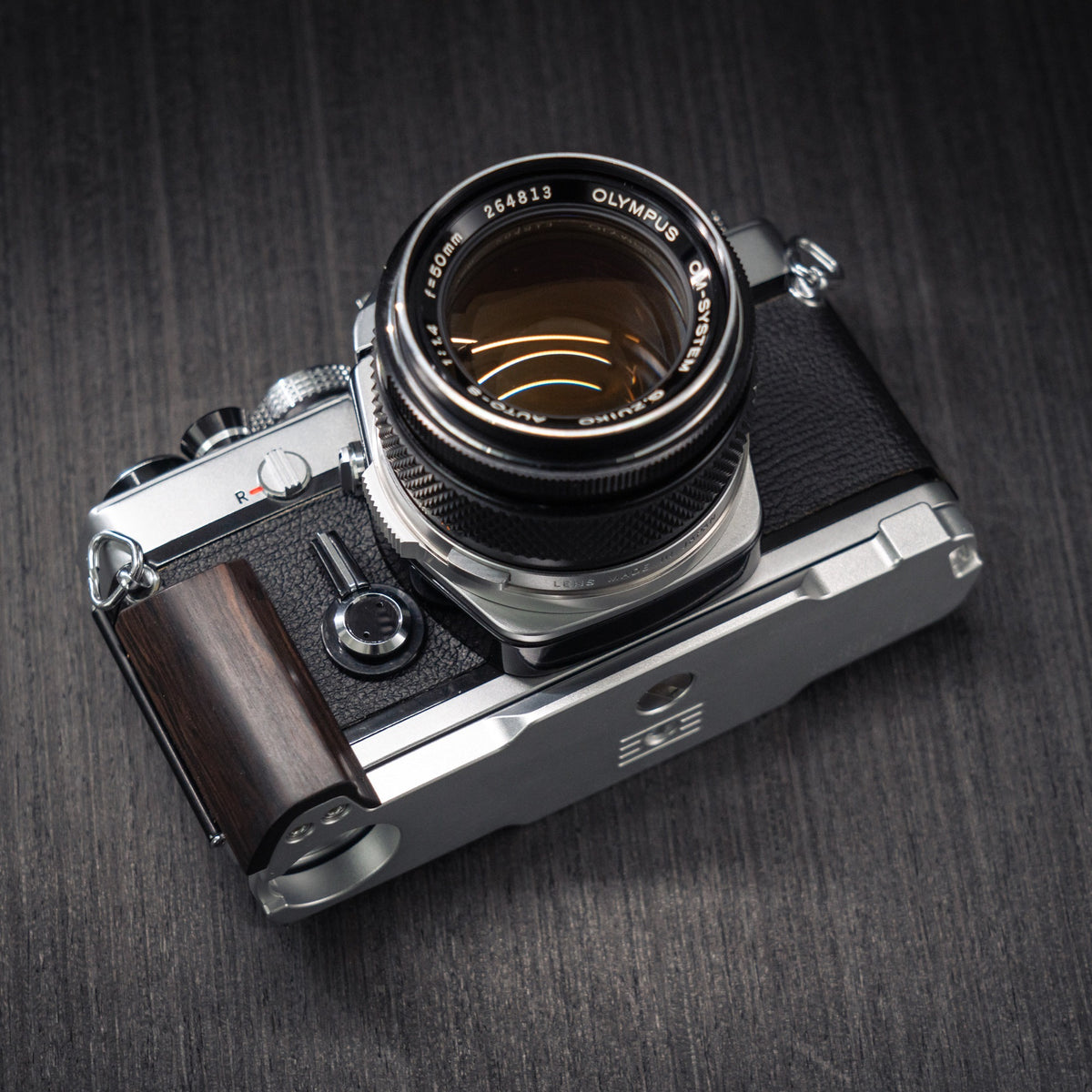 Wood Grip for Olympus OM Film Camera