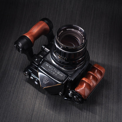 Wood Left + Right Handle Set for PENTAX 67 6x7