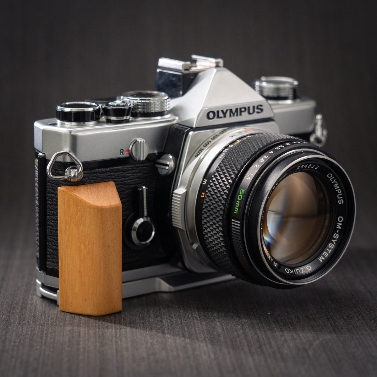 Wood Grip for Olympus OM Film Camera