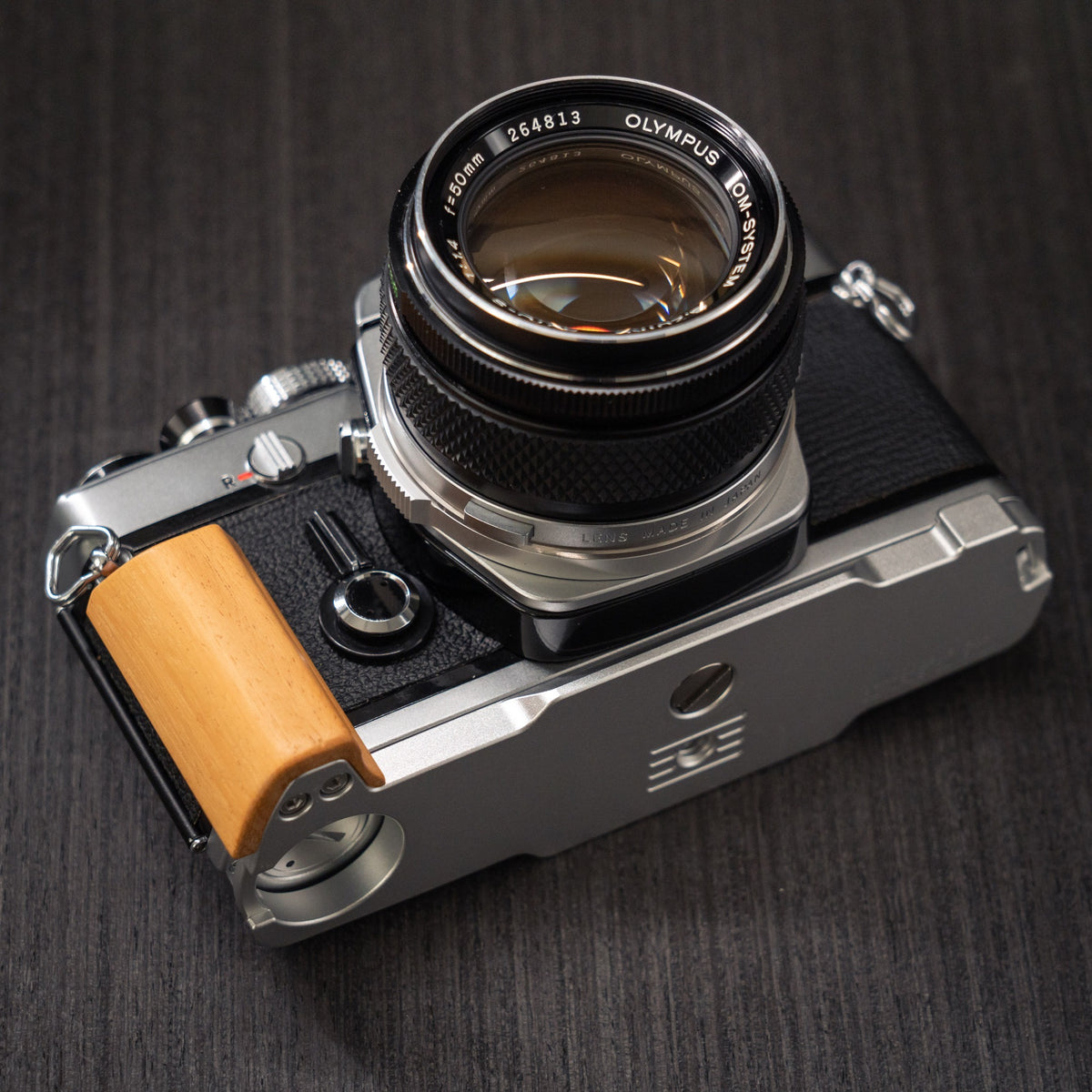 Wood Grip for Olympus OM Film Camera