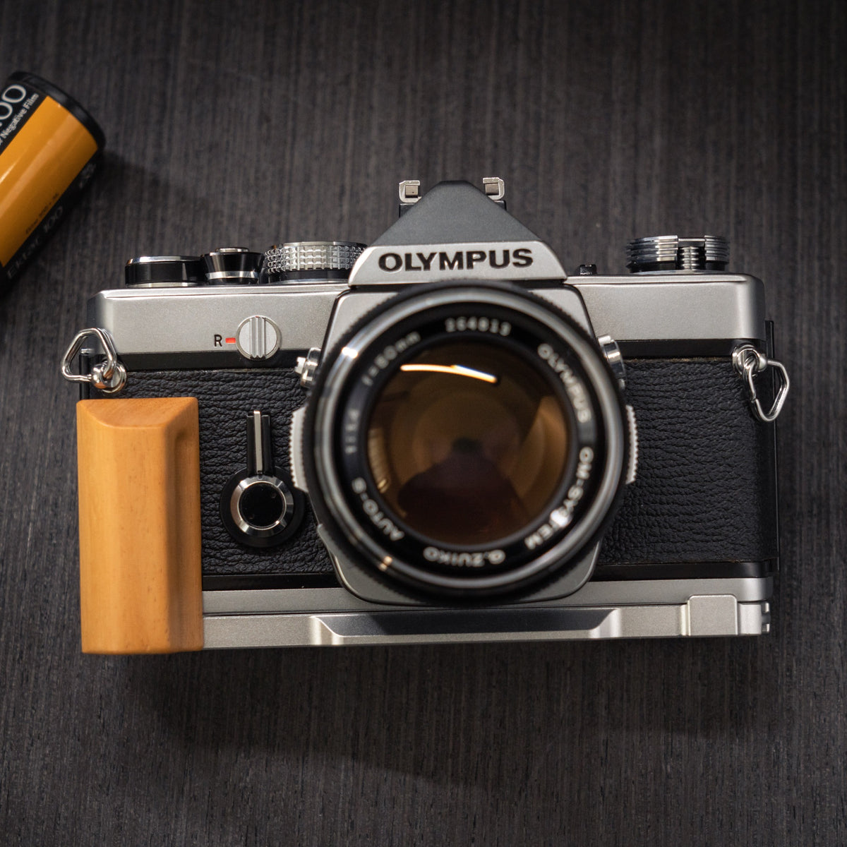 Wood Grip for Olympus OM Film Camera
