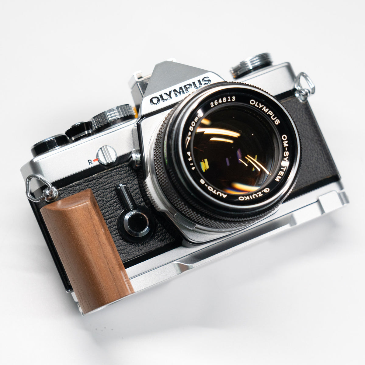 Wood Grip for Olympus OM Film Camera
