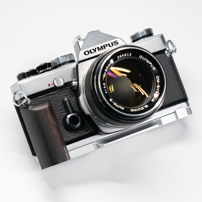 Wood Grip for Olympus OM Film Camera