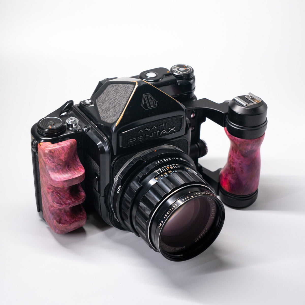 Wood Left + Right Handle Set for PENTAX 67 6x7