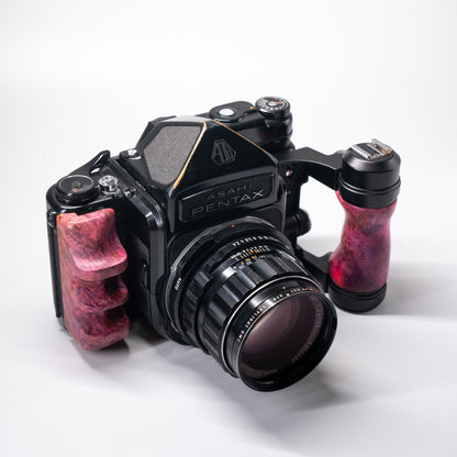 Wood Left + Right Handle Set for PENTAX 67 6x7