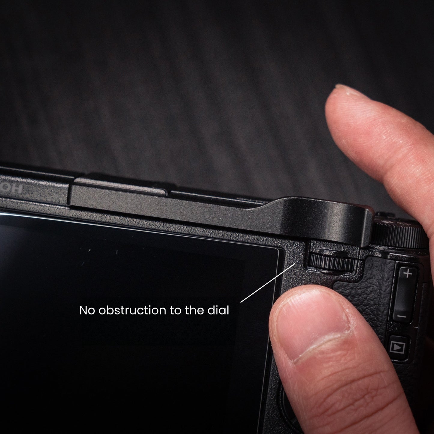 Black Aluminum Thumb Grip for Ricoh GR4
